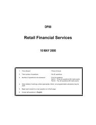 Retail Financial Services - Institute of Bankers Malaysia
