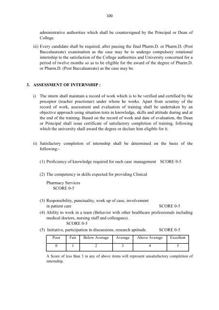 Pharm D Revised Regulations 2008 - Rajiv Gandhi University of ...