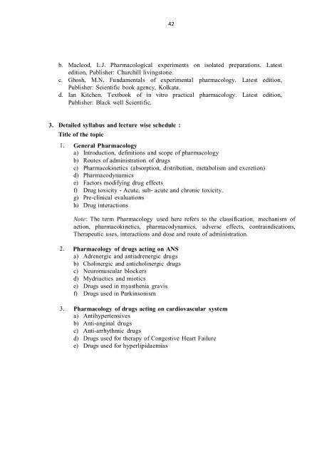 Pharm D Revised Regulations 2008 - Rajiv Gandhi University of ...