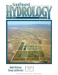 Aquifer Recharge, Storage, and Recovery - Southwest Hydrology ...