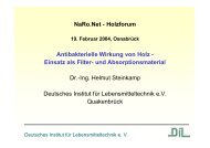 Antibakterielle Wirkung von Holz - Wilms