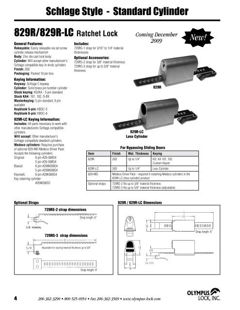 PRODUCT CATALOG - Olympus Lock