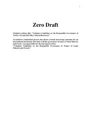 Zero draft of the Voluntary Guidelines on Responsible - FAO
