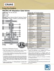 Pacific HF Acid Gate Valves - Petro-Valve