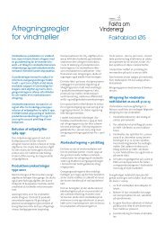 Afregningsregler for vindmøller - Danmarks Vindmølleforening