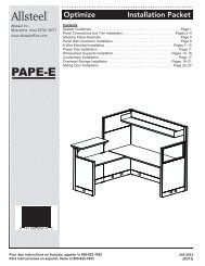 Optimize Instruction Sheet (6MB PDF) - Allsteel