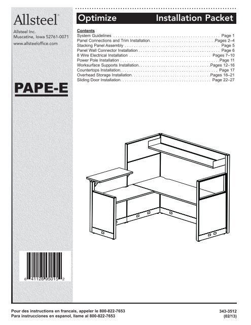 Allsteel 2024 chair manual