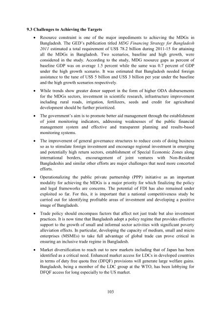 MDG Report 2012 - United Nations in Bangladesh