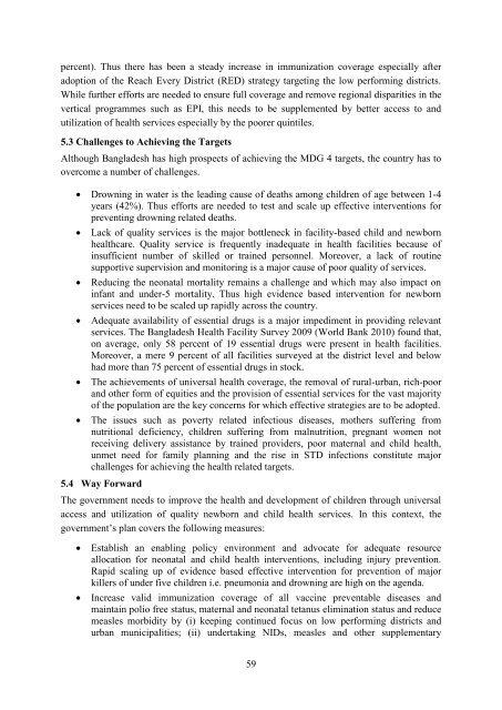 MDG Report 2012 - United Nations in Bangladesh