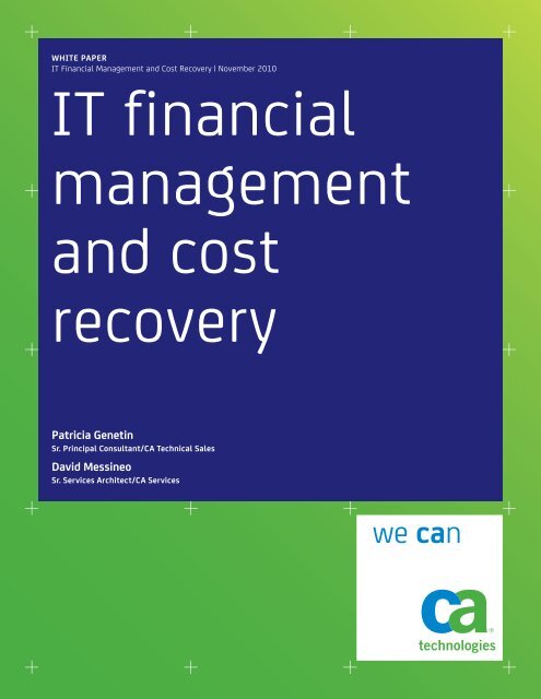 IT Financial Management and Cost Recovery - CA Technologies