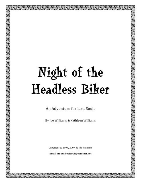 Night of the Night of the Headless Biker Headless Biker - Haunted Attic