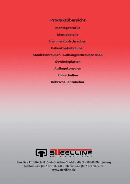 Produktkatalog 2012 - Steelline Profiltechnik