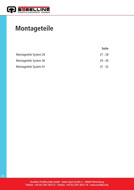 Produktkatalog 2012 - Steelline Profiltechnik