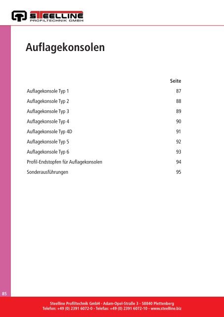 Produktkatalog 2012 - Steelline Profiltechnik