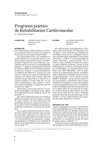 Programa práctico de Rehabilitación Cardiovascular