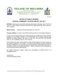 OCP Public Hearing â Monday, June 27, 2011 - Village of Belcarra