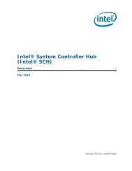 IntelÂ® System Controller Hub (IntelÂ® SCH) Datasheet