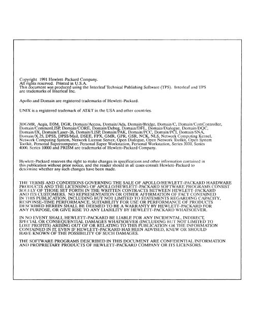 HP Apollo Documentation Catalog