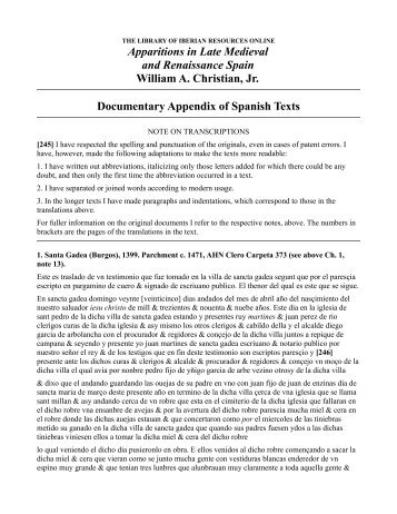 Apparitions in Late Medieval and Renaissance Spain William A ...