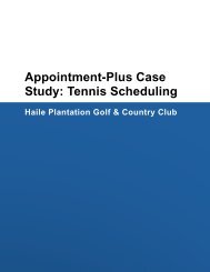 Appointment-Plus Case Study: Tennis Scheduling