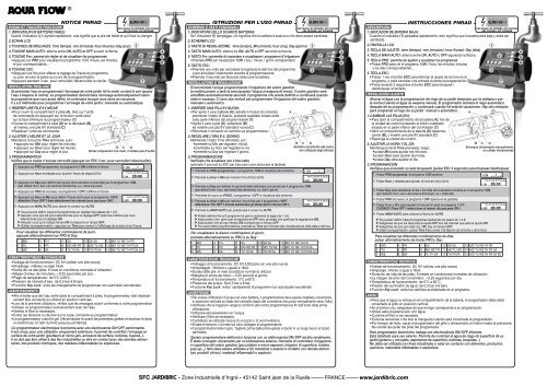 notice pnrad instrucciones pnrad istruzioni per l'uso pnrad - Jardibric