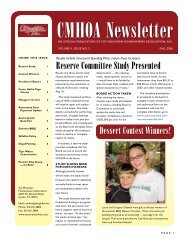 CMHOA Newsletter - Cat Mountain Villas Homeowners Association