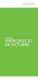 MIÃRCOLES 21 DE OCTUBRE - Sociedad EspaÃ±ola de PsiquiatrÃ­a