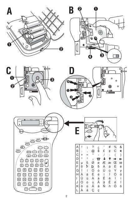 A B D C E - DYMO