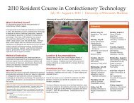 2010 Resident Course in Confectionery Technology - The National ...