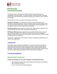 PCS Director Technical Overview - Print Audit