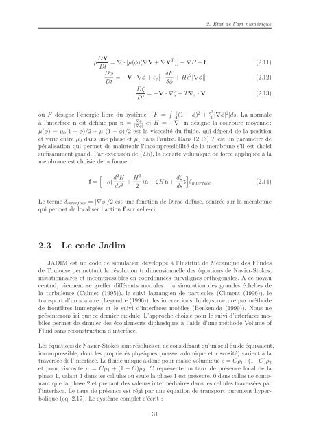 Simulation numÃ©rique du mouvement et de la dÃ©formation des ...