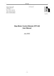 Step Motor Control Module STP-340 User Manual - Becker & Hickl