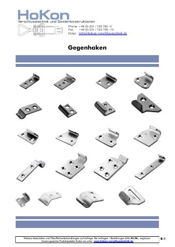 B-1 Gegenhaken.pdf - HoKon Verschlusstechnik und ...