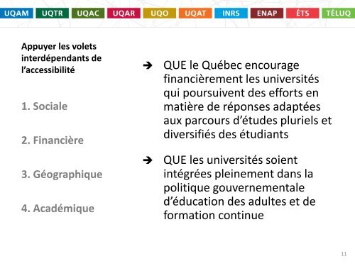 Fiches de présentation accompagnant le mémoire sur l'accès à l ...