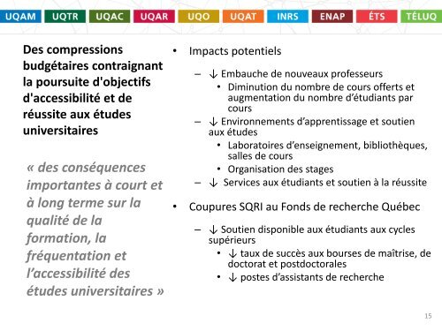 Fiches de présentation accompagnant le mémoire sur l'accès à l ...