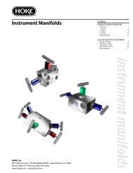 Instrument Manifolds - Zycon