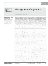 Management of mycetoma - The Mycetoma Research Center