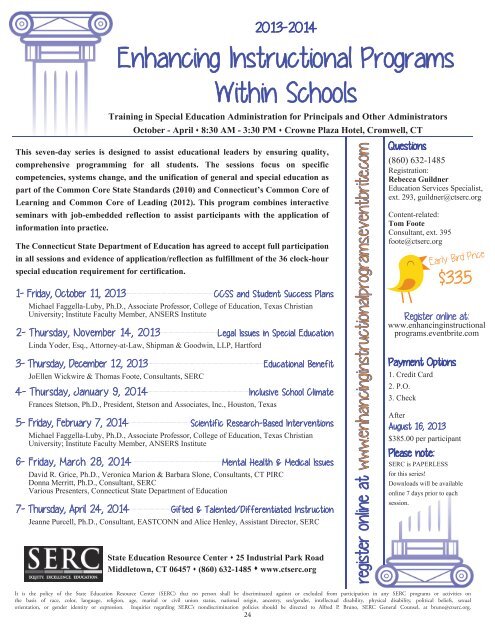 Download a PDF of the SERC Catalog - The State Education ...