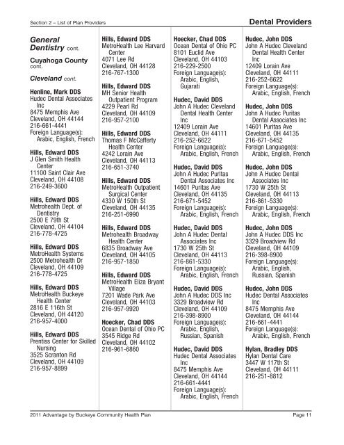 Provider Directory Insert Northeast Region - Medicare Advantage