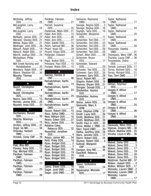 Provider Directory Insert Northeast Region - Medicare Advantage