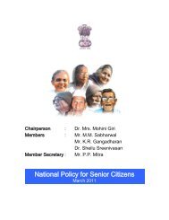 National Policy for Senior Citizens - Ministry of Social Justice and ...