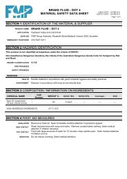 BRAKE FLUID - DOT 4 MATERIAL SAFETY DATA SHEET ... - Bendix