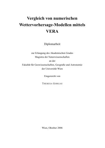 Diplomarbeit - Institut fÃ¼r Meteorologie und Geophysik - UniversitÃ¤t ...