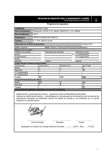 Cátedra Dr. Arq. Aníbal Moliné - Facultad de Arquitectura ...