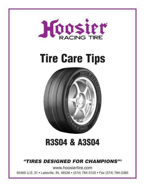 tires designed for champions - Hoosier Racing Tire