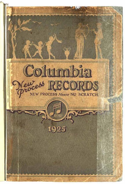 Columbia Records Catalogue 1924 - British Library - Sounds