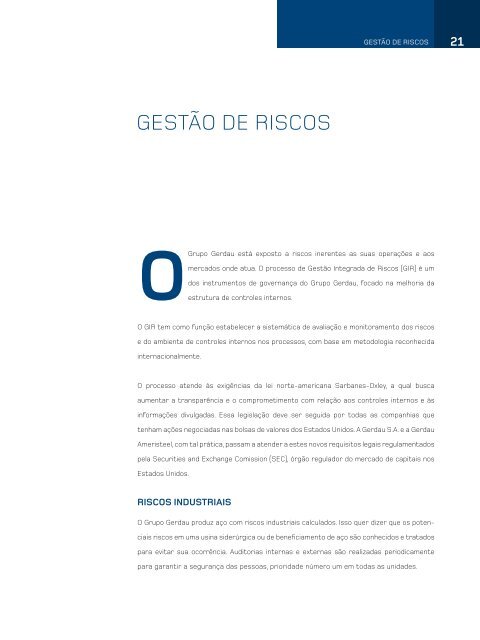 GestÃ£o de risCos - Gerdau