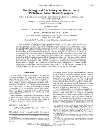 Morphology and Gas Adsorption Properties of ... - ResearchGate