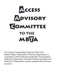 Access Advisory Committee MBTA - Boston Region MPO