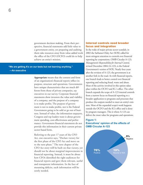 Financial Management: Providing a Foundation for Transition - AGA